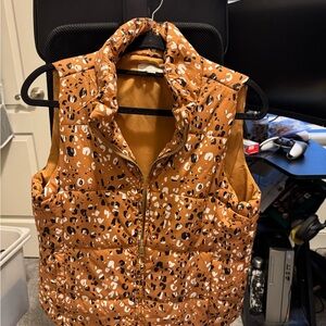 LOFT Animal Print Puffer Vest